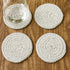 Stylish Braided Corded Coaster, Set of 4 (4" Round, Gray)...