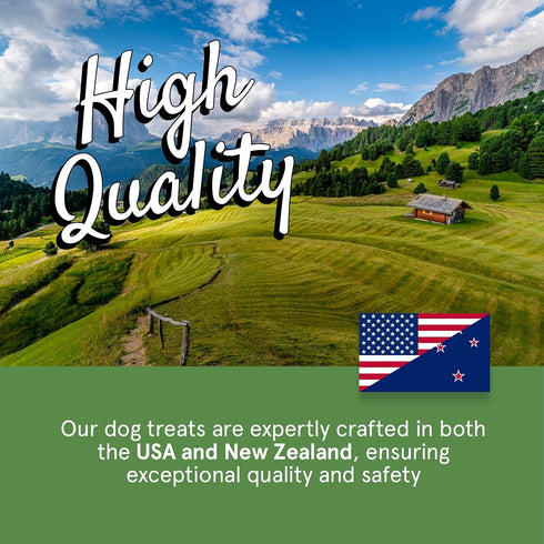 Real Meat Dog Treats - 4oz Bag of Bite-Sized Air-Dried Beef Jerky for Dogs - Grain-Free Jerky Dog Treats Made up of 95% Human-Grade, Free-Range, G...