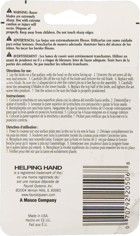 Helping Hand Utility Replacement Blades, 5 Count...