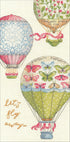 Dimensions Gold Petite Counted Cross Stitch Kit 'Let's Fly Away' Hot Air Balloon Pattern, 18 Count Ivory Aida Cloth, 4'' x 8''...