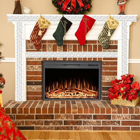 49.2 Ft Christmas Light Bulletin Board Border Roll, Self-Adhesive Christmas Bulletin Board Border Trim for Christmas Winter Party School Classroom...