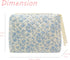 PAZIMIIK Cotton Makeup Bag for Women Large Quilted Travel Cosmetic Pouch Girls' Make Up Organizer,Little Flower Blue...