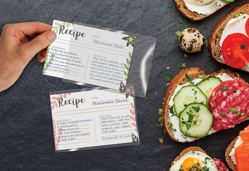 Better Kitchen Products Crystal Clear Recipe Card Covers, 4 x 6 Inch, 200 Pack...
