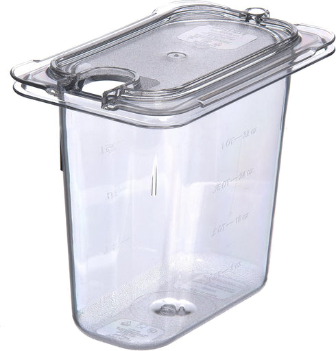 Carlisle FoodService Products 3068807 Plastic Food Pan, 1/9 Size, 6 Inches Deep, Clear...
