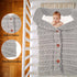Newborn Baby Swaddle Blanket, Baby Kids Toddler Knit Soft Warm Fleece Blanket Swaddle Sleeping Bag Stroller Unisex Wrap for Boys Girls (Grey)...