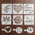9 Pieces Bread Stencils Baking Stencil Set Cook Stencil Baking Template Bread, Cake, Coffee,Pie, or Cookie Stencils Template Mold for Decorating...