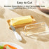 Cute Glass Butter Dish with Lid, Butter Dish with Knife for Countertop and Refrigerator Door Shelf, Butter Holder Only Suitable for East Coast But...