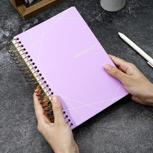 Meeting Notebook with Action Items Work Notebook for Note Taking 120 Sheets A5 Meeting Notebook for Office Business Meeting Agenda Book for Men Wo...