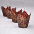 Muffin Greaseproof paper Baking cupcake cups, 2"(Bottom diameter) x 3-1/2"(Height) Fancy Floral Print Tulip Baking Cup Case of 125 pcs (125, Stand...