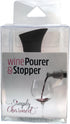 Wine Stopper and Pourer –Black Silicone Two in One Accessory to Serve and Save Wine More Easily by Simply Charmed...