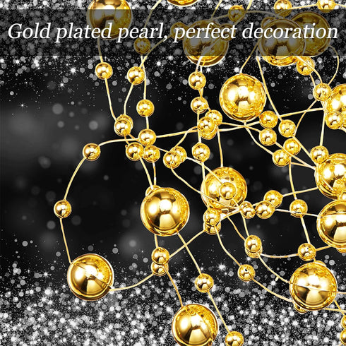 Tondiamo 24 Pcs Artificial Pearl String for Floating Candle Faux Pearls Beads String Party Garland Decoration for Vases Filler Wedding Centerpiece...