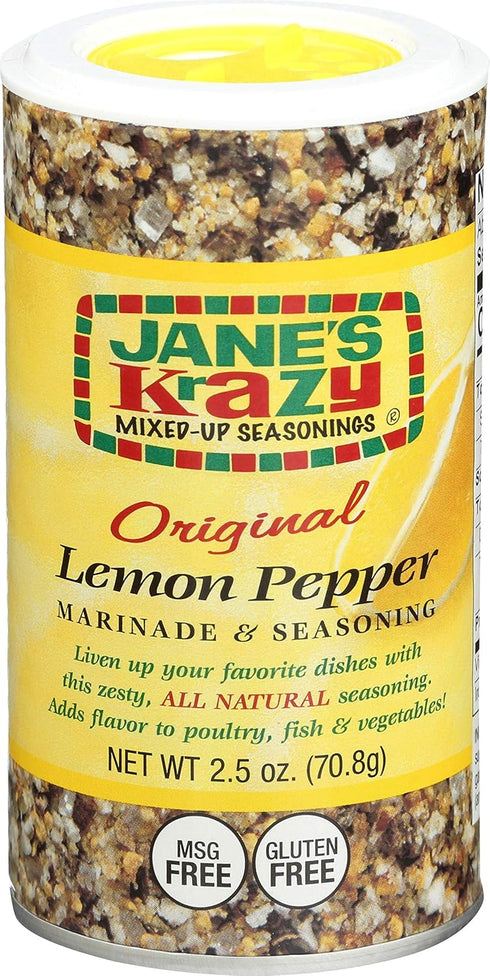 Jane's Krazy Seasonings Mixed-Up Lemon Pepper Marinade & Seasoning, 2.5 Ounce...