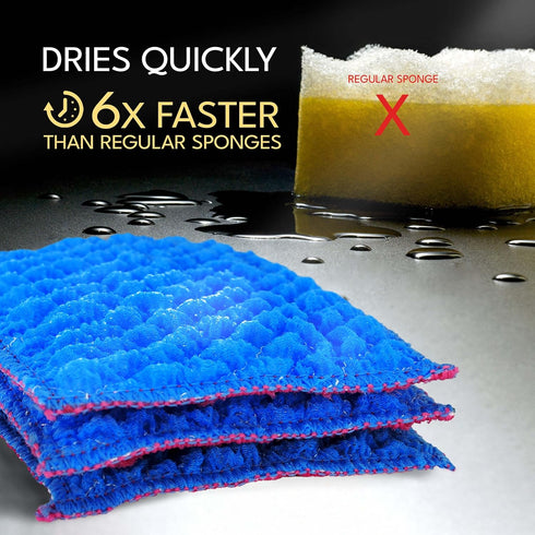 Durable Dish Cloth for Washing Dishes - Reusable Scouring Pad- Sponge Alternative for Non-Scratch Cleaning - for Dishes, Tiles, Floor and other Su...