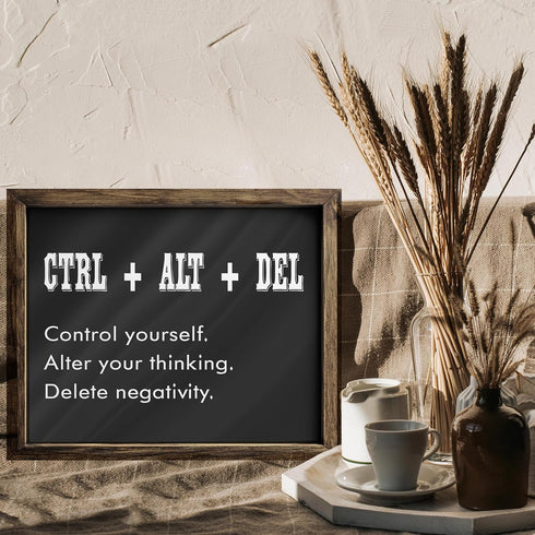 Posterizer 1 pcs-control yourself-encouraging fun quote-Comedy Art-Motivational & Inspirational Art-Gift for Daughter, Son, Kids-Decor for Home & ...