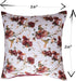 Tache Floral Red White Euro Sham - 26 inch Quilted 1pc Rose Garden Hummingbirds Antique Vintage Farmhouse Country Rustic Microfiber Square Pillow ...
