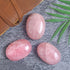 55-60mm Pink Agate Palm Stone - Worry Stone Natural Chakra Healing Reiki Polished Stone Pocket Hand Carved Crystal and Healing Stone Crystal Grid ...