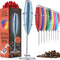 Powerful Handheld Milk Frother, Milk Foamer, Battery Operated (Not included) Stainless Steel Drink Mixer with Frother Stand for Coffee, Lattes, Ca...