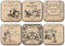 6 coasters with Complete Novels of Jane Austen Six Coffee Mug Coasters with Complete Novels of Jane Austen's book designs. (Aged Paper)...