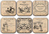 6 coasters with Complete Novels of Jane Austen Six Coffee Mug Coasters with Complete Novels of Jane Austen's book designs. (Aged Paper)...