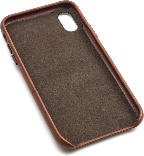 Dockem Wallet Case for iPhone X/XS: Built-in Metal Plate for Magnetic Mounting & 2 Credit Card Holders, (5.8" Exec M2, Synthetic Leather, Brown)...