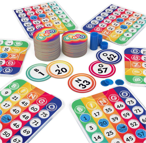 Pack & Go Bingo Game from Spin Master Games Outdoor Games Kids Games Yard Games Portable Rainbow Bingo Chips Games for Adults and Kids Ages 8 and ...