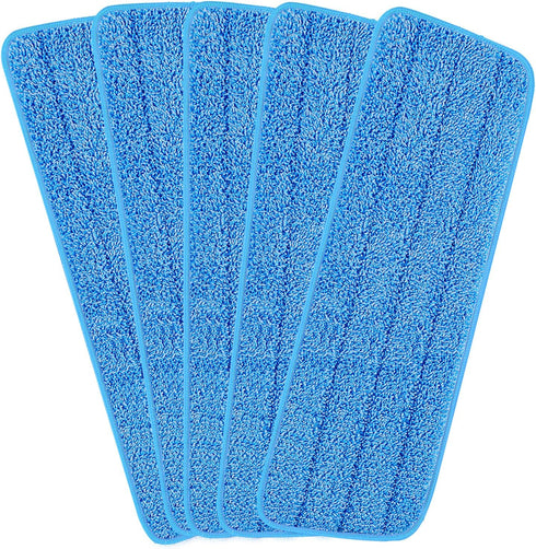 16.5 inch Reusable Mop Pads Microfiber Spray Mop Replacement Heads for Wet/Dry Mops Compatible with Bona Floor Care System (5 Pack)...