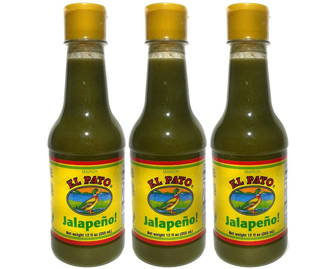 El Pato Green Jalapeno Hot Sauce Medium 12 fl oz (Pack of 3)...