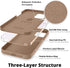 IceSword iPhone 12 Case and iPhone 12 Pro Case 6.1” (2020), Liquid Silicone Case Cover, Soft Microfiber Cloth, Matte Light Brown Beige Warm Tan,Ge...