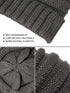 Winter Warm Knitted Scarf Beanie Hat Gloves and Earmuff Set for Men and Women's Soft Stretch Hat Scarf Mitten and Earmuff Set...