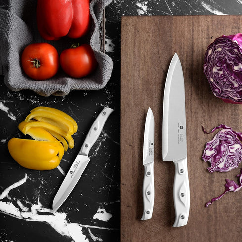 3PCS Chef Knife, Ultra Sharp Kitchen Knife, High Carbon Stainless Steel Chef knife set...