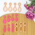 GOTO CLAY TOOLS Basic Shapes Dangle Polymer Clay Cutters for Earrings, Polymer Clay Cutters, Dangle with Studs, Set of 14 Clay Cutters CTCMB-8...