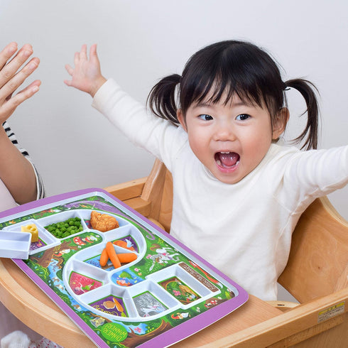 Genuine Fred DINNER WINNER, Enchanted Forest Kid's Dinner Tray - Award Winning - Picky Eater Solutions for Kids and Toddlers - Fun Mealtime - Divi...