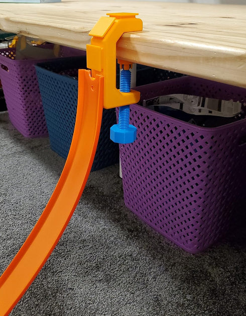 SpeedFreakCNC 1/64 Scale Track C Clamp Mount Compatible with Hot Wheels & Matchbox Track Sets...