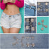 4pcs Pants Waist Tighteners, No Sewing Removable Jeans Button Tightener Waist Button Pin Required Jean Button Tightener Waist Button Tightener for...