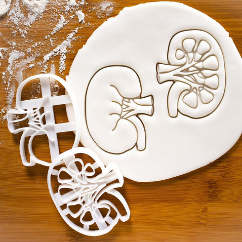 Set of 2 Kidney cookie cutters (Designs: External and Internal Kidney), 2 pieces - Bakerlogy...