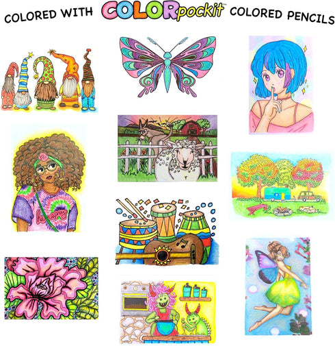 12 Premium Double-Sided Colored Pencils with 24 colors!...