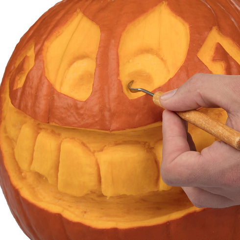 Pumpkin Carving Kit (21 Tool Set) w 11 Double Sided Pieces - Halloween Professional Sculpting, Cutting and Carving Knife Supplies for Fall Jack-O-...