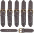 FINGERINSPIRE 6 Sets Leather Sew-On Toggles Closures Coconut Brown PU Leather Snap Toggle Sew On Duffle Jacket Buckle Metal Leather Clasp Fastener...