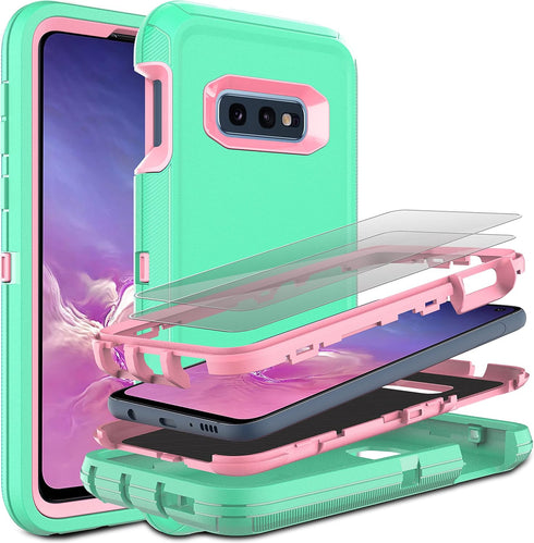 for Galaxy S10E Case, Samsung Galaxy S10E Case with 2 Pcs Nano Explosion-Proof Film, 3 in 1 Full Body Shockproof Heavy Duty Protection Case for Sa...
