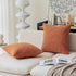 Kevin Textile Fall Pillow Cover Decor Lined Linen Throw Pillow Cases Cushion Cover Seasonal Autumn Pillow Covers for Chair, 18"x18"(2 Pack, Orange...
