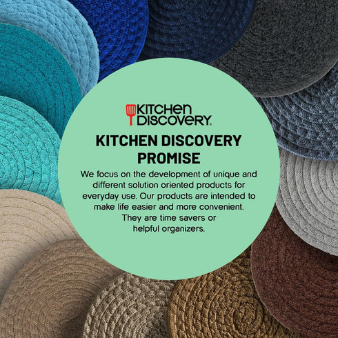 Trivets for Hot Pots and Pans - Kitchen Discovery 8" Chenille Trivets - Set of 3 Large Woven Hot Pan Holders. Decorative Dining Table Accessories ...