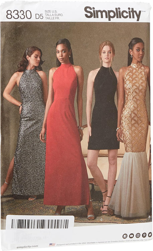 Simplicity Women's Open Back, Mermaid Style, and Little Black Dress Sewing Patterns, Sizes 4-12...