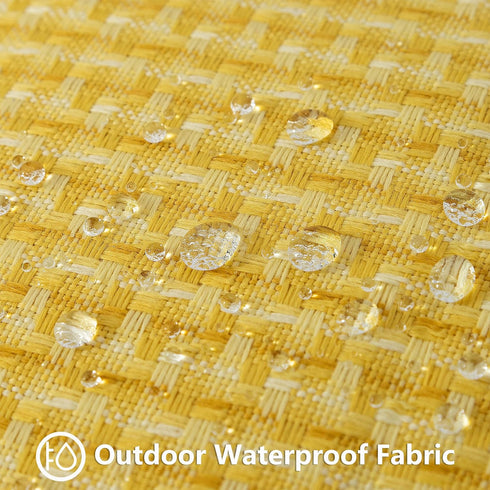 UGASA Outdoor Waterproof Pillow Covers Pack of 2 Weaving Texture Water Resistant Outside Decorative Pillow Cases for Patio Garden Porch Yard Bench...