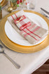 DII French Stripe Tabletop Collection Farmhouse Style Dining Table Linen Napkin Set, 20x20, Taupe/Red, 6 Piece...