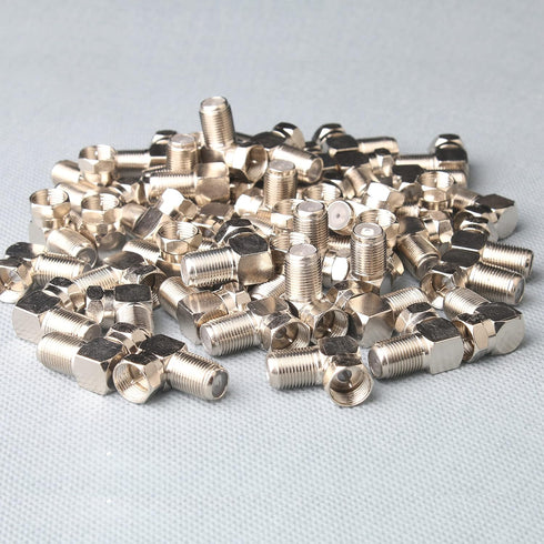 Right Angle Coaxial Connector, 50 Pcs F Type Female to Male Adapter, Compatible with RG59/RG6 Coax Cable and Wall Plates, for TV, Modem, Internet ...