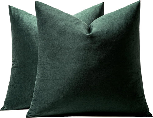MIULEE Pack of 2 Velvet Soft Solid Decorative Square Throw Pillow Covers Set Christmas Cushion Case for Spring Sofa Bedroom Couch Car 18x18 Inch 4...