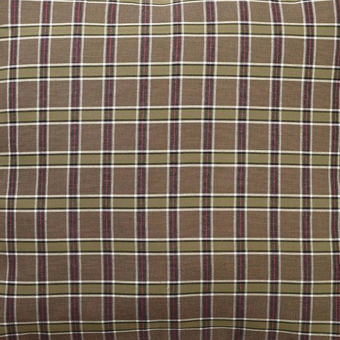 VHC Brands Wyatt Bedding Accessory, Euro Sham 26x26, Plaid Tan...