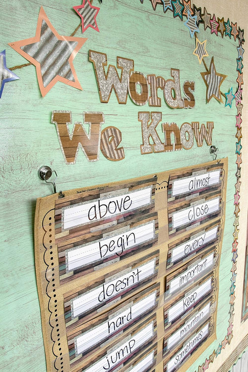 Teacher Created Resources Burlap 7 Pocket Chart (28" x 28") - 20837...