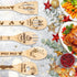L1rabe Christmas Monster Bamboo Spoons - 5 Christmas Themed Funny Kitchen Utensils Decor for Cooking&Serving Set, Cooking Engraved Patterns are Su...