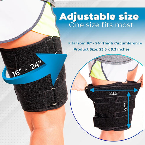 Hamstring Compression Sleeve Recovery Support – Non-Slip Groin Wrap for Adductor, Quad Strain, Pulled Hamstring - Thigh Brace for Men and Women...